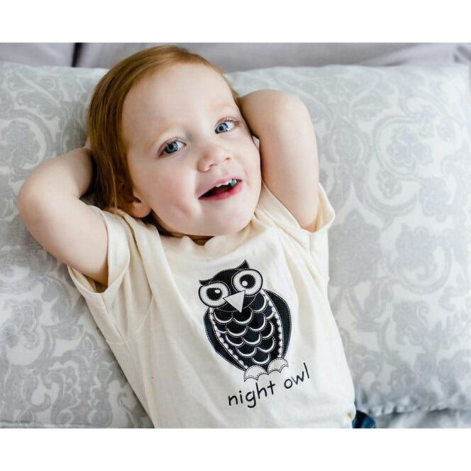 Night Owl Short Sleeve Romper & Hat Gift Set